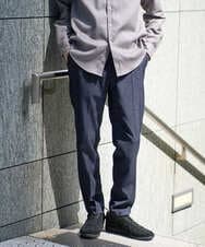 KHLJA05064 a.v.v MEN(アー・ヴェ・ヴェ) 【イージーケア】デニムライクストレッチスラックス【洗濯機で洗える】〈ON/OFF SERIES〉 ネイビー