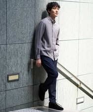 KHLJA05064 a.v.v MEN(アー・ヴェ・ヴェ) 【イージーケア】デニムライクストレッチスラックス【洗濯機で洗える】〈ON/OFF SERIES〉 ブラック