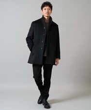 KHLJA05064 a.v.v MEN(アー・ヴェ・ヴェ) 【イージーケア】デニムライクストレッチスラックス【洗濯機で洗える】〈ON/OFF SERIES〉 ブラック