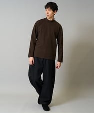 KHLJA10069 a.v.v MEN(アー・ヴェ・ヴェ) 【洗濯機で洗える】デニムバレルレッグイージーパンツ ブラック