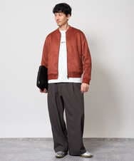 KHLJD13074 a.v.v MEN(アー・ヴェ・ヴェ) 【イージーケア/洗濯機で洗える/撥水/毛玉になりにくい/ストレッチ】ツイルストレッチワンタックカーブパンツ ブラック