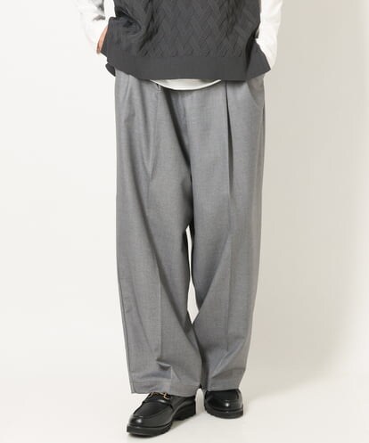 KHLJS93069 a.v.v MEN ワンサイズツータックワイドパンツ