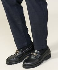 KHLJV02059 a.v.v MEN(アー・ヴェ・ヴェ) 【ストレッチ】スマートシャンブレーテーパードパンツ ネイビー