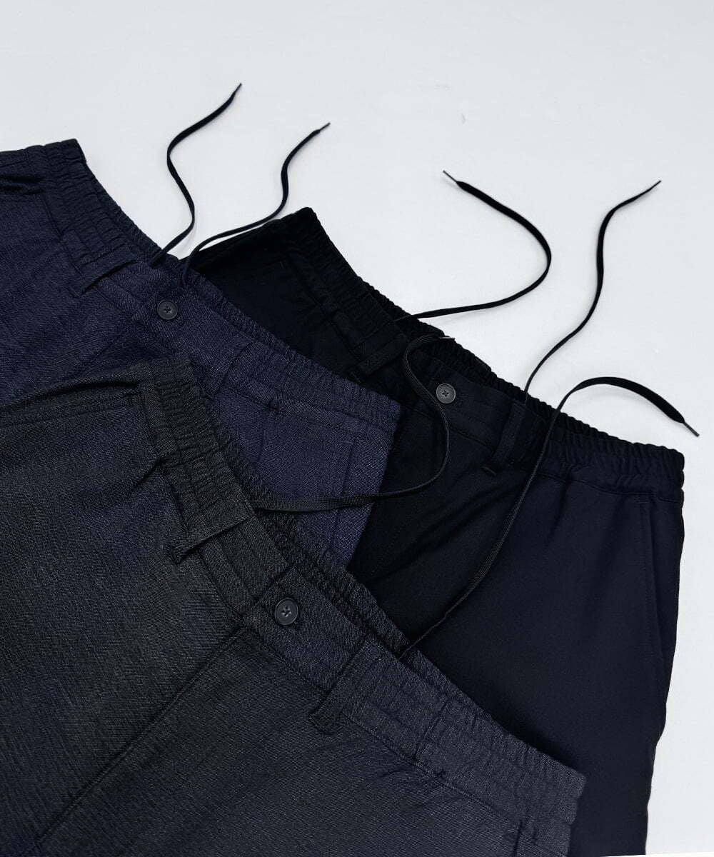 KHLJV02059 a.v.v MEN(アー・ヴェ・ヴェ) 【ストレッチ】スマートシャンブレーテーパードパンツ ダークグレー