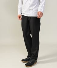 KHLJV02059 a.v.v MEN(アー・ヴェ・ヴェ) 【ストレッチ】スマートシャンブレーテーパードパンツ ブラック