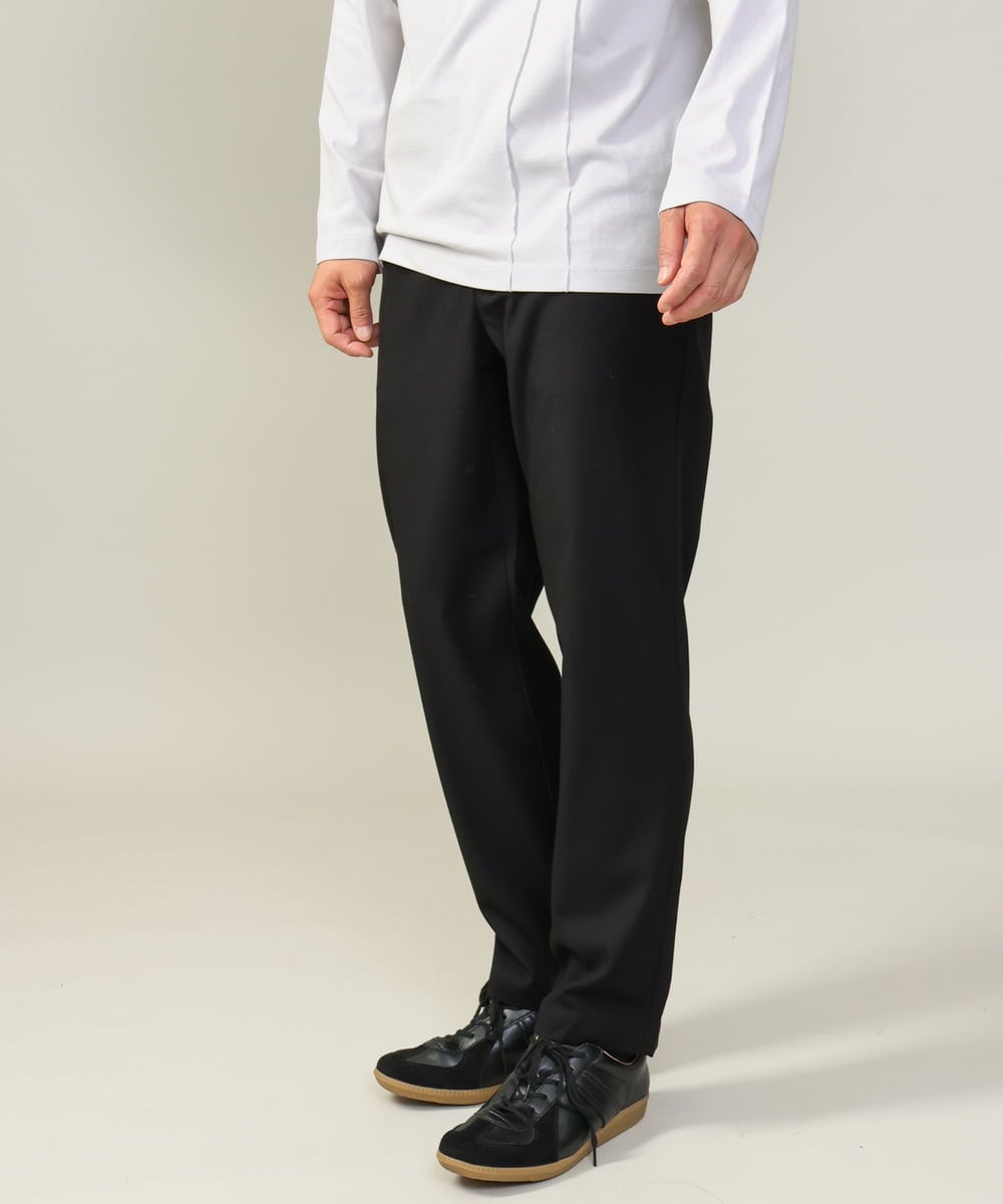 KHLJV02059 a.v.v MEN(アー・ヴェ・ヴェ) 【ストレッチ】スマートシャンブレーテーパードパンツ ブラック