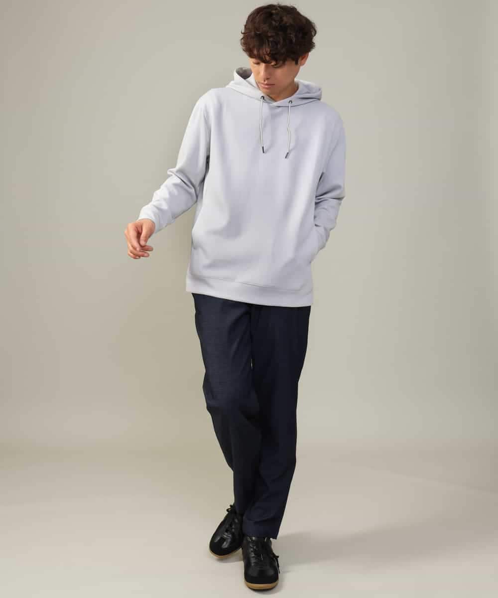 KHLJV02059 a.v.v MEN(アー・ヴェ・ヴェ) 【ストレッチ】スマートシャンブレーテーパードパンツ ネイビー