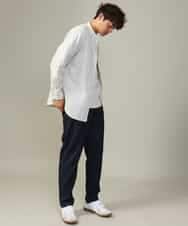 KHLJV02059 a.v.v MEN(アー・ヴェ・ヴェ) 【ストレッチ】スマートシャンブレーテーパードパンツ ネイビー