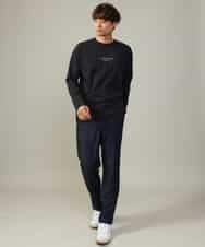 KHLJV02059 a.v.v MEN(アー・ヴェ・ヴェ) 【ストレッチ】スマートシャンブレーテーパードパンツ ネイビー