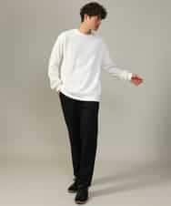 KHLJV02059 a.v.v MEN(アー・ヴェ・ヴェ) 【ストレッチ】スマートシャンブレーテーパードパンツ ネイビー