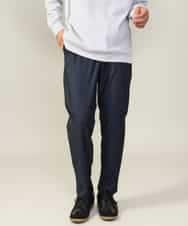 KHLJV02059 a.v.v MEN(アー・ヴェ・ヴェ) 【ストレッチ】スマートシャンブレーテーパードパンツ ネイビー