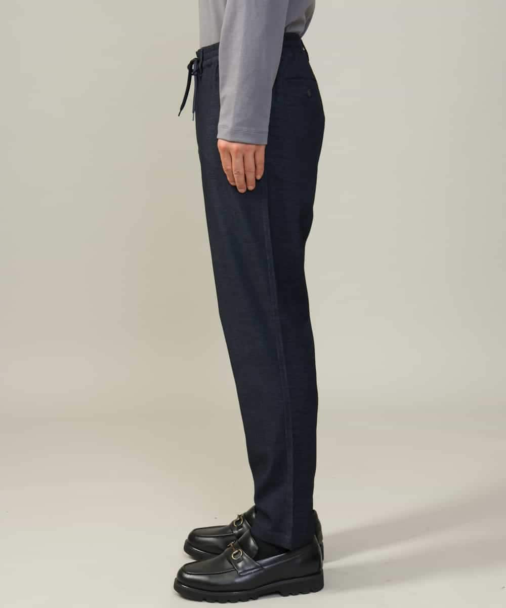 KHLJV02059 a.v.v MEN(アー・ヴェ・ヴェ) 【ストレッチ】スマートシャンブレーテーパードパンツ ネイビー