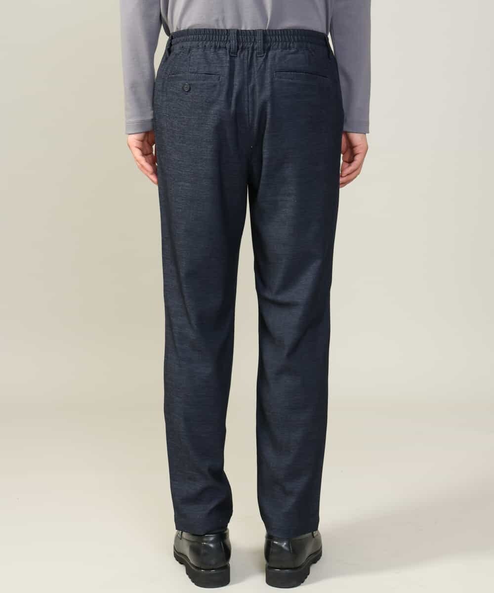KHLJV02059 a.v.v MEN(アー・ヴェ・ヴェ) 【ストレッチ】スマートシャンブレーテーパードパンツ ネイビー