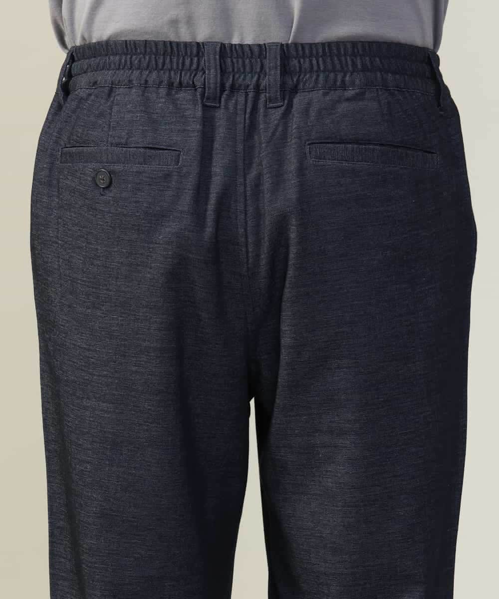 KHLJV02059 a.v.v MEN(アー・ヴェ・ヴェ) 【ストレッチ】スマートシャンブレーテーパードパンツ ネイビー
