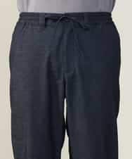 KHLJV02059 a.v.v MEN(アー・ヴェ・ヴェ) 【ストレッチ】スマートシャンブレーテーパードパンツ ネイビー