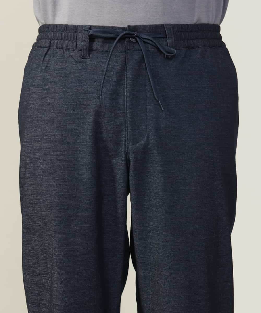 KHLJV02059 a.v.v MEN(アー・ヴェ・ヴェ) 【ストレッチ】スマートシャンブレーテーパードパンツ ネイビー