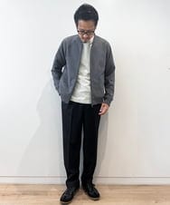 KHLJV08059 a.v.v MEN(アー・ヴェ・ヴェ) 【多機能素材】ワイドスラックス　リライトシリーズ2 ブルーグレー