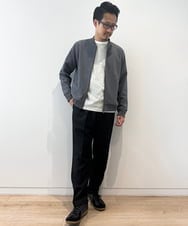 KHLJV08059 a.v.v MEN(アー・ヴェ・ヴェ) 【多機能素材】ワイドスラックス　リライトシリーズ2 ブルーグレー