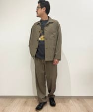 KHLJV09059 a.v.v MEN(アー・ヴェ・ヴェ) 【大人のリラックスパンツ】イージーワイドテーパードパンツ　リライトシリーズ2 モカブラウン