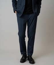 KHLKA19069 a.v.v MEN(アー・ヴェ・ヴェ) 【イージーケア/ストレッチ】メランジポンチスマートスラックス【洗濯機で洗える】通勤/ビジネス/ジャケット〈ON/OFF SERIES〉 ネイビー