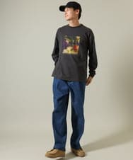 KHLKV10069 a.v.v MEN(アー・ヴェ・ヴェ) 【大人デニム】デニムワンタックワイドパンツ 15.8OZ ネイビー