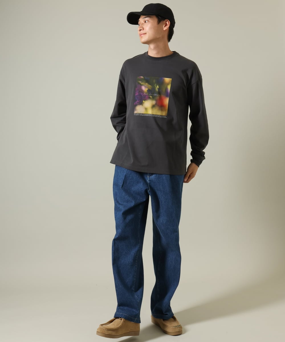 KHLKV10069 a.v.v MEN(アー・ヴェ・ヴェ) 【大人デニム】デニムワンタックワイドパンツ 15.8OZ ネイビー