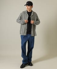 KHLKV10069 a.v.v MEN(アー・ヴェ・ヴェ) 【大人デニム】デニムワンタックワイドパンツ 15.8OZ ネイビー
