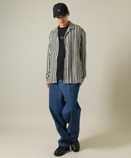 KHLKV10069 a.v.v MEN(アー・ヴェ・ヴェ) 【大人デニム】デニムワンタックワイドパンツ 15.8OZ ネイビー