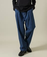 KHLKV10069 a.v.v MEN(アー・ヴェ・ヴェ) 【大人デニム】デニムワンタックワイドパンツ 15.8OZ ネイビー
