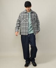 KHLKV10069 a.v.v MEN(アー・ヴェ・ヴェ) 【大人デニム】デニムワンタックワイドパンツ 15.8OZ ネイビー