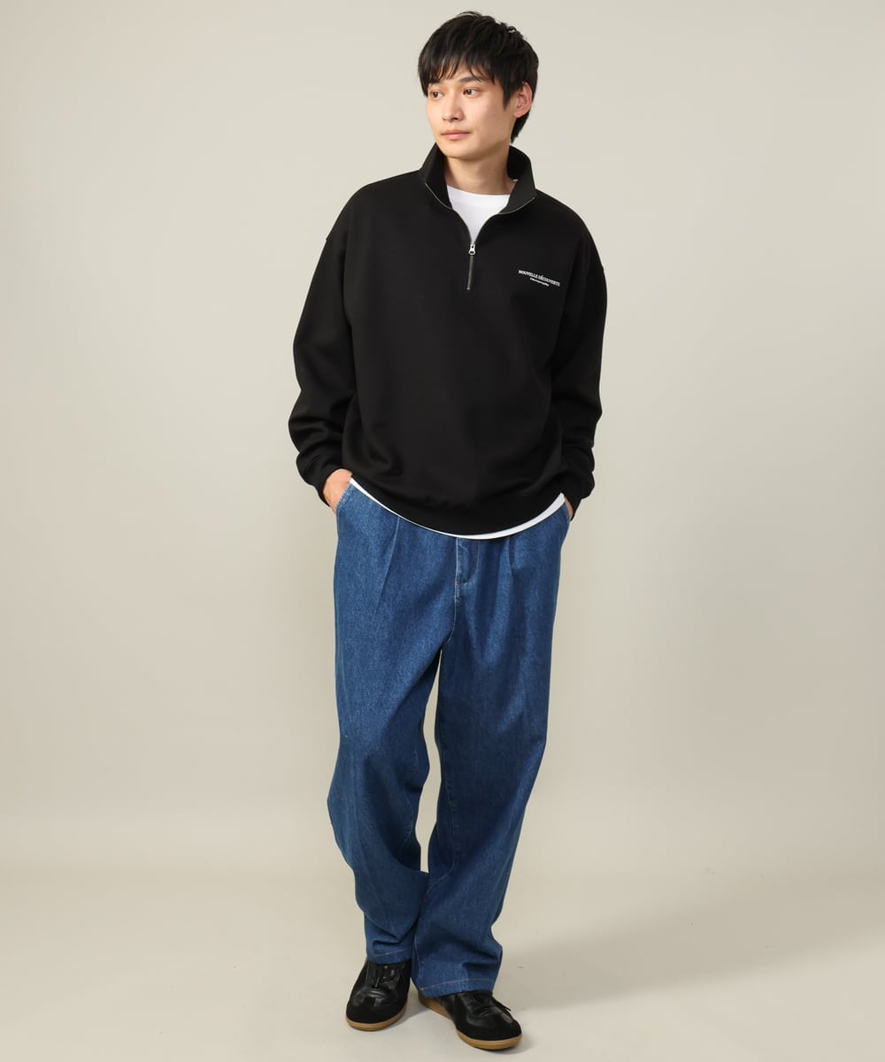 KHLKV10069 a.v.v MEN(アー・ヴェ・ヴェ) 【大人デニム】デニムワンタックワイドパンツ 15.8OZ ネイビー