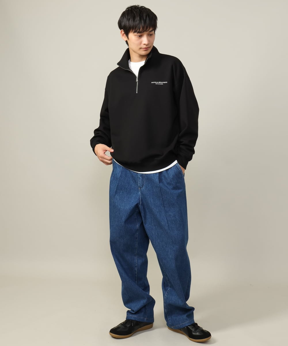 KHLKV10069 a.v.v MEN(アー・ヴェ・ヴェ) 【大人デニム】デニムワンタックワイドパンツ 15.8OZ ネイビー