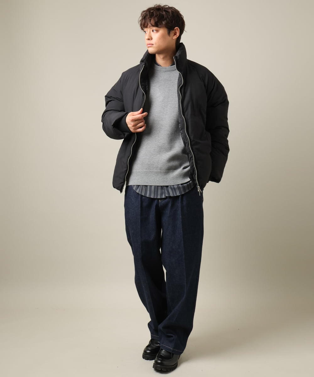 KHLKV10069 a.v.v MEN(アー・ヴェ・ヴェ) 【大人デニム】デニムワンタックワイドパンツ 15.8OZ ネイビー