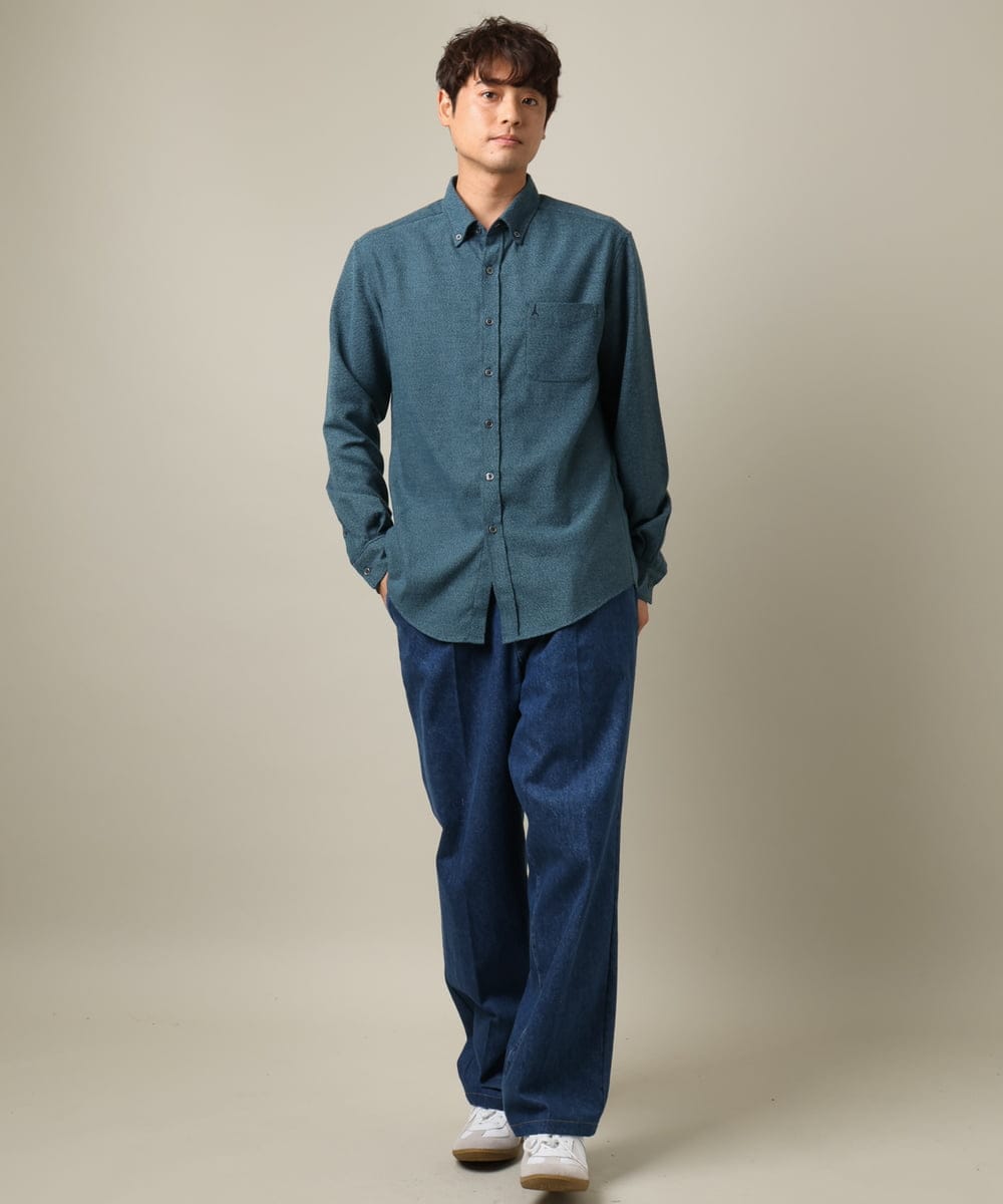 KHLKV10069 a.v.v MEN(アー・ヴェ・ヴェ) 【大人デニム】デニムワンタックワイドパンツ 15.8OZ ネイビー