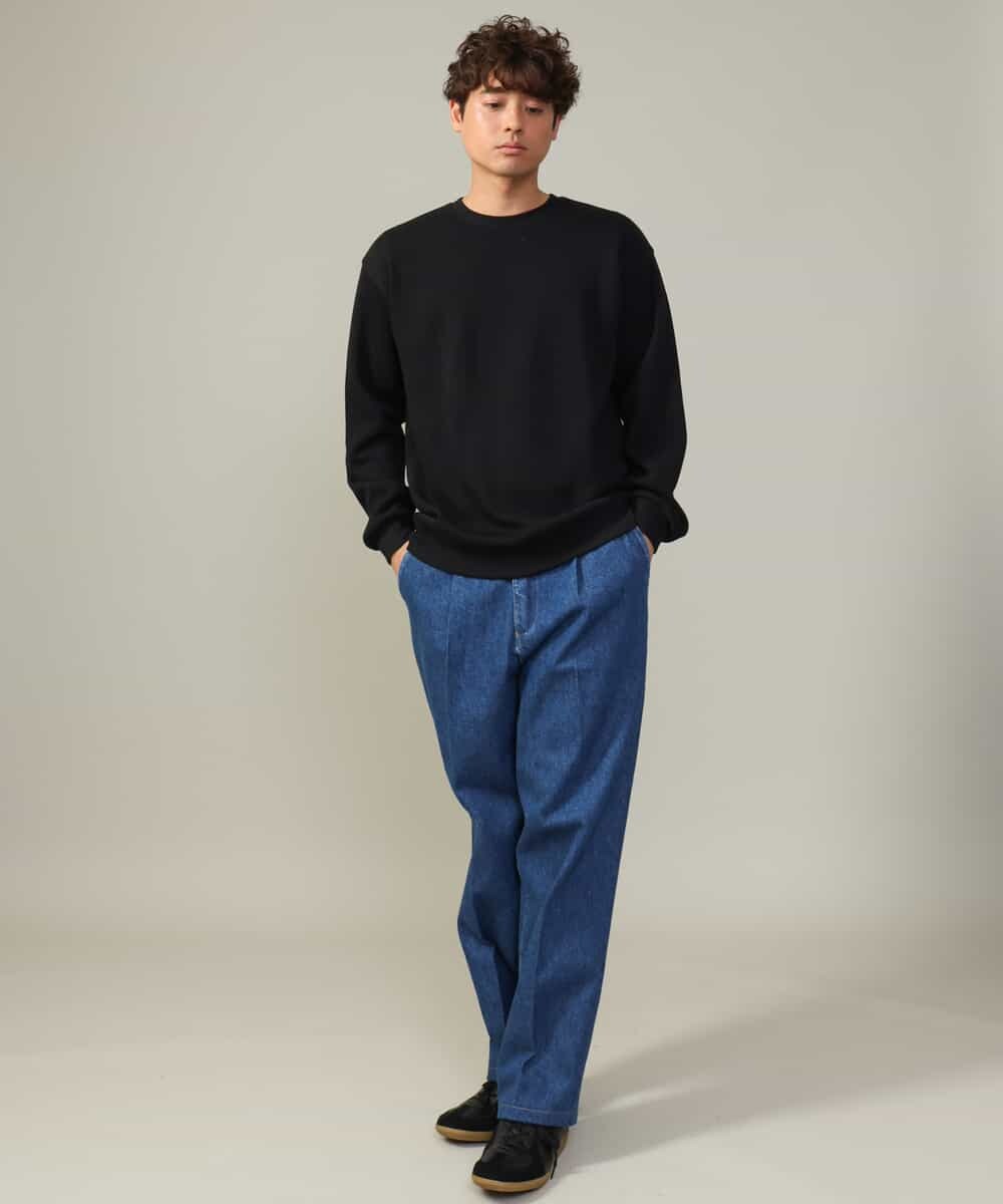 KHLKV10069 a.v.v MEN(アー・ヴェ・ヴェ) 【大人デニム】デニムワンタックワイドパンツ 15.8OZ ネイビー