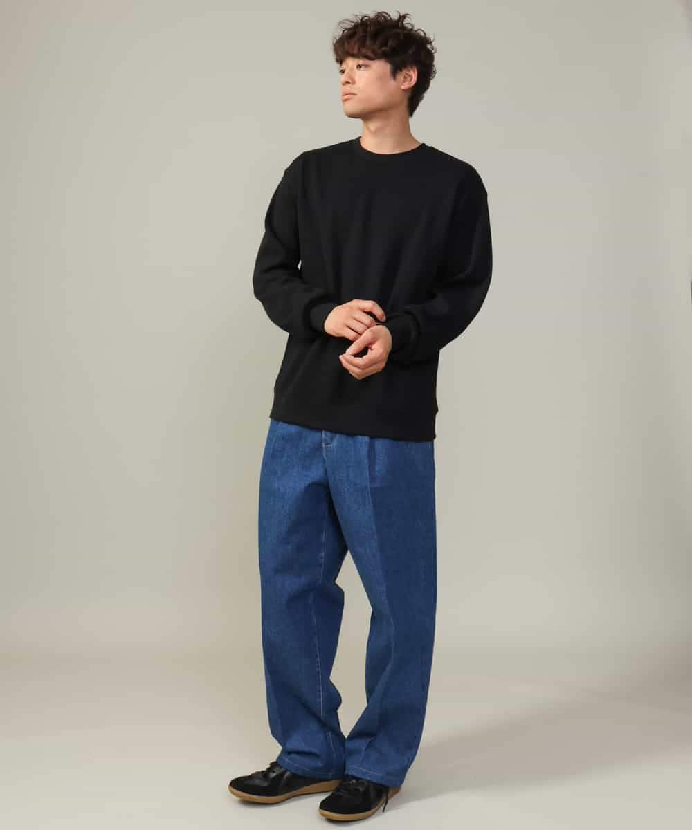 KHLKV10069 a.v.v MEN(アー・ヴェ・ヴェ) 【大人デニム】デニムワンタックワイドパンツ 15.8OZ ネイビー