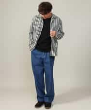 KHLKV10069 a.v.v MEN(アー・ヴェ・ヴェ) 【大人デニム】デニムワンタックワイドパンツ 15.8OZ ネイビー