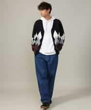 KHLKV10069 a.v.v MEN(アー・ヴェ・ヴェ) 【大人デニム】デニムワンタックワイドパンツ 15.8OZ ネイビー