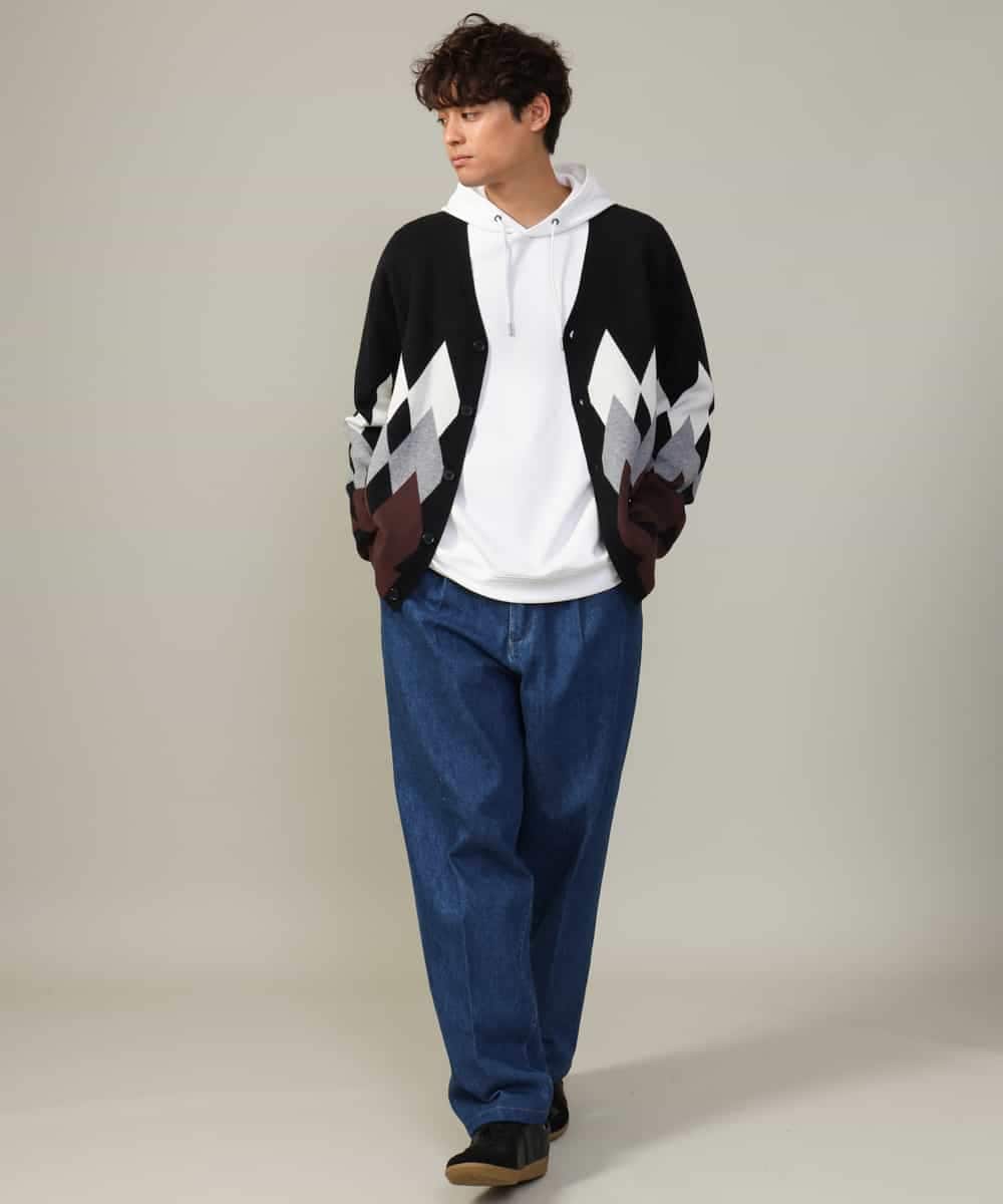 KHLKV10069 a.v.v MEN(アー・ヴェ・ヴェ) 【大人デニム】デニムワンタックワイドパンツ 15.8OZ ネイビー