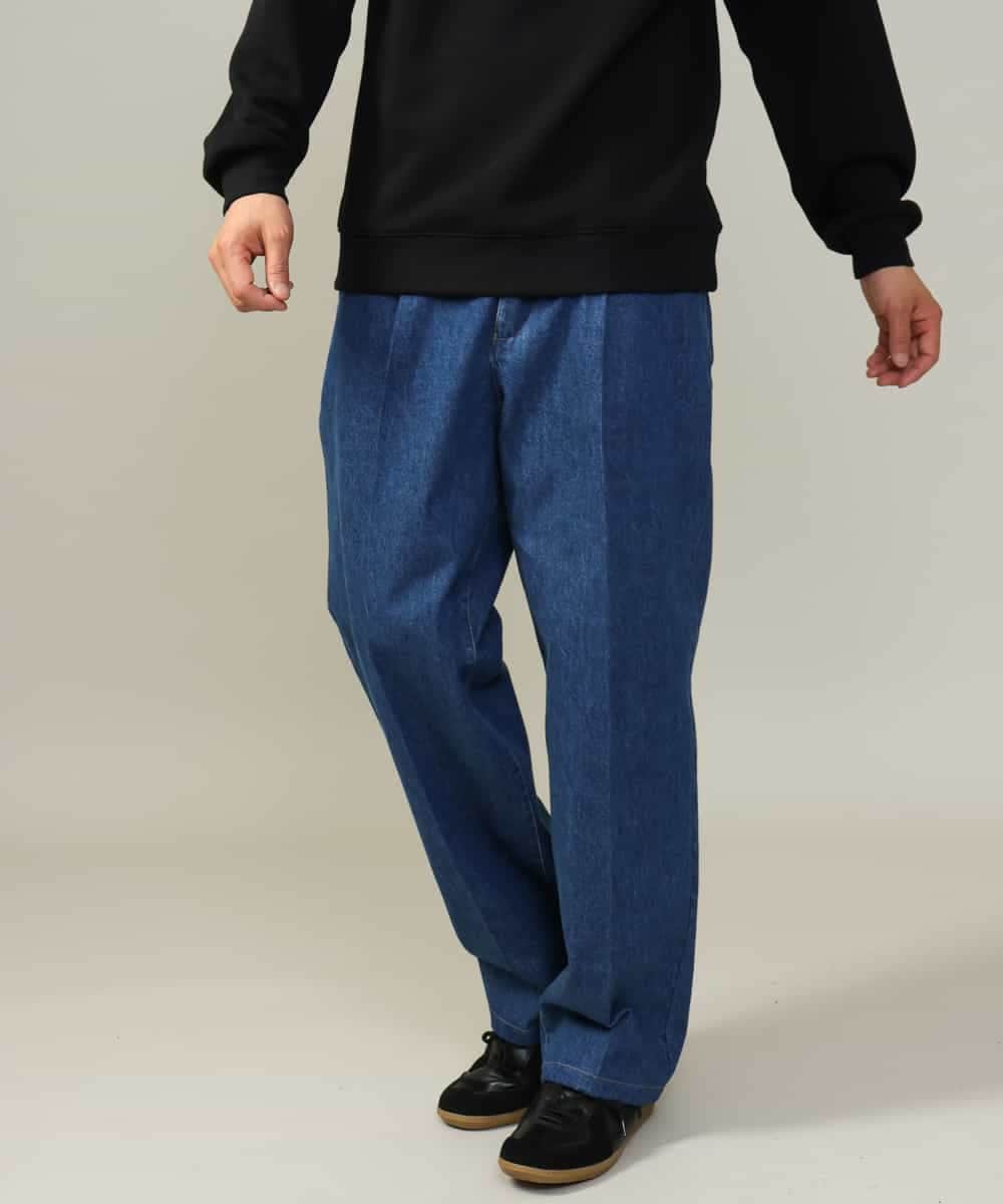 KHLKV10069 a.v.v MEN(アー・ヴェ・ヴェ) 【大人デニム】デニムワンタックワイドパンツ 15.8OZ ネイビー