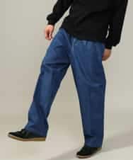 KHLKV10069 a.v.v MEN(アー・ヴェ・ヴェ) 【大人デニム】デニムワンタックワイドパンツ 15.8OZ ネイビー