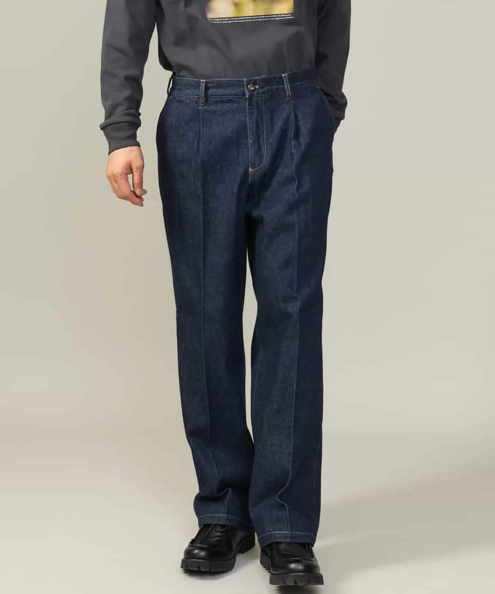 KHLKV10069 a.v.v MEN(アー・ヴェ・ヴェ) 【大人デニム】デニムワンタックワイドパンツ 15.8OZ ネイビー