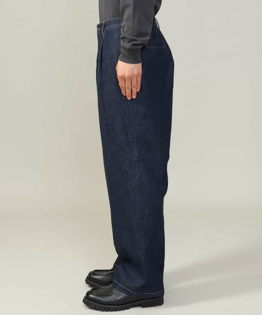 KHLKV10069 a.v.v MEN(アー・ヴェ・ヴェ) 【大人デニム】デニムワンタックワイドパンツ 15.8OZ ネイビー