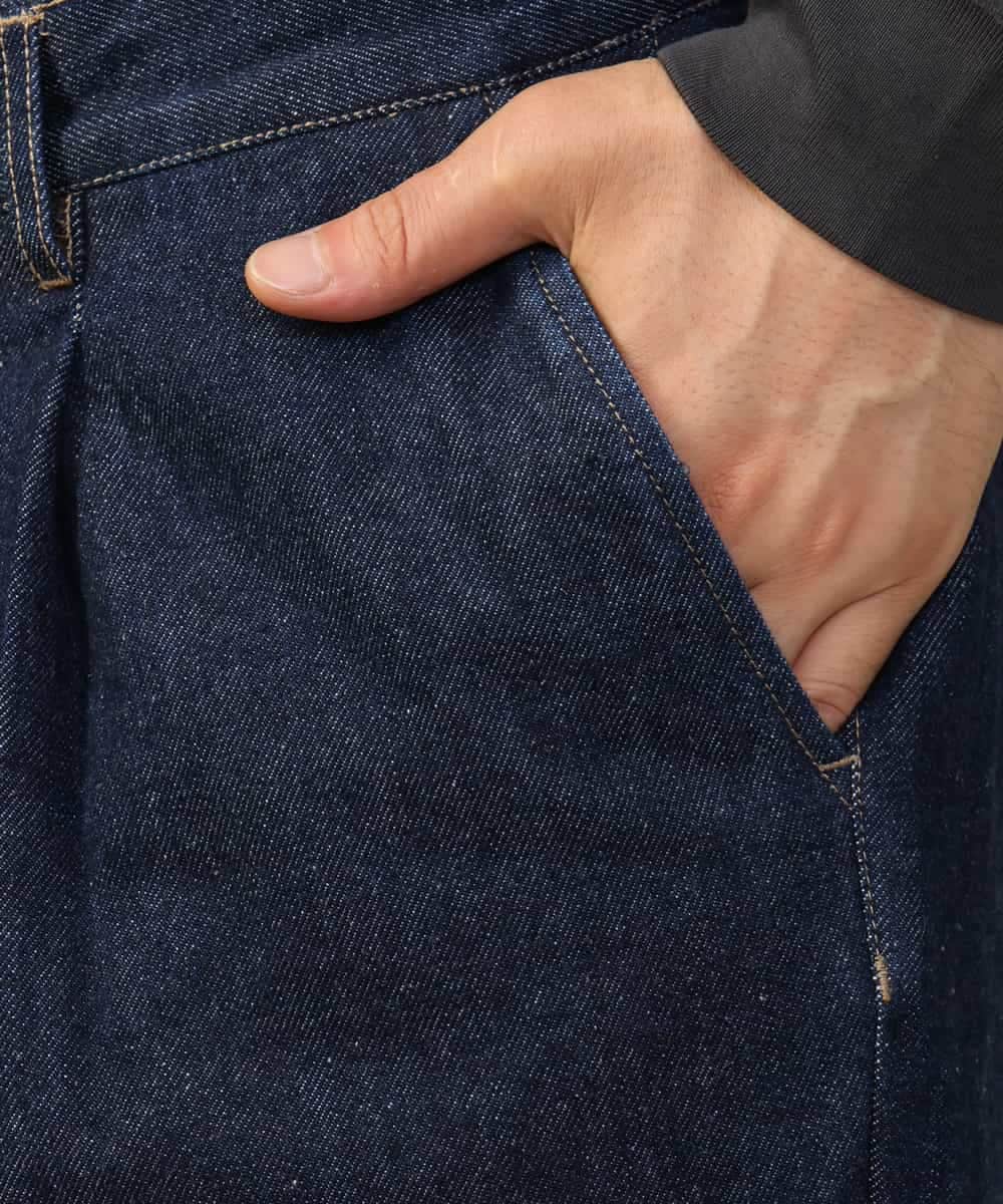 KHLKV10069 a.v.v MEN(アー・ヴェ・ヴェ) 【大人デニム】デニムワンタックワイドパンツ 15.8OZ ネイビー