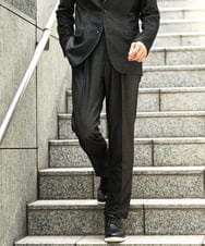 KHLKV15069 a.v.v MEN(アー・ヴェ・ヴェ) 【通年着用OK】スマートインレイシェイプスラックス(セットアップ可） ブラック