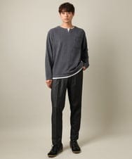 KHLKV15069 a.v.v MEN(アー・ヴェ・ヴェ) 【通年着用OK】スマートインレイシェイプスラックス(セットアップ可） ブラック