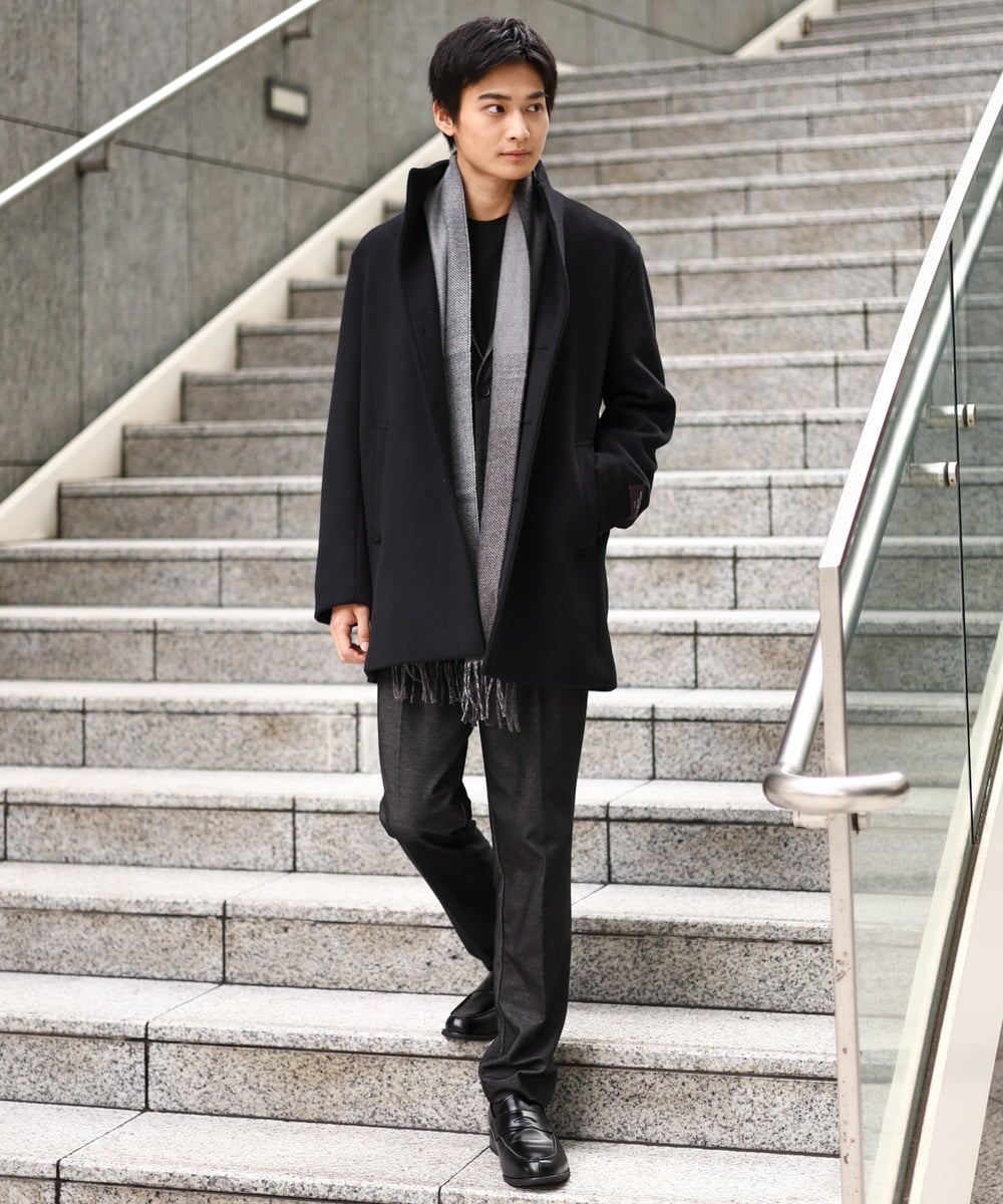 KHLKV15069 a.v.v MEN(アー・ヴェ・ヴェ) 【通年着用OK】スマートインレイシェイプスラックス(セットアップ可） ブラック