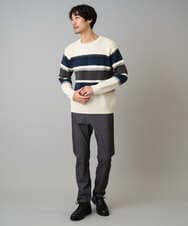 KHLLA12064 a.v.v MEN(アー・ヴェ・ヴェ) 【イージーケア/洗濯機で洗える】ピケストレッチ5ポケットパンツ ダークグレー