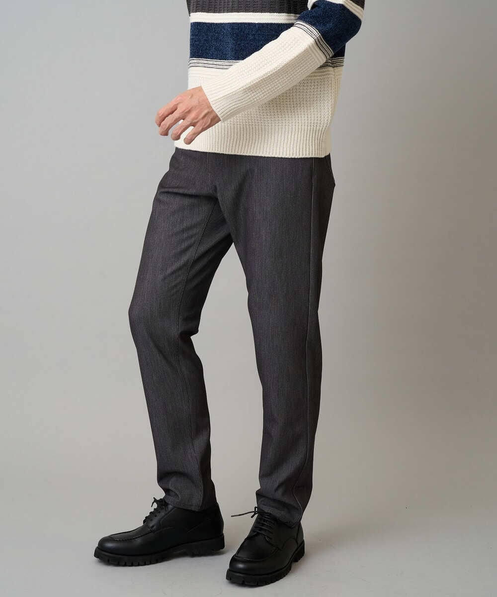 KHLLA12064 a.v.v MEN(アー・ヴェ・ヴェ) 【イージーケア/洗濯機で洗える】ピケストレッチ5ポケットパンツ ダークグレー