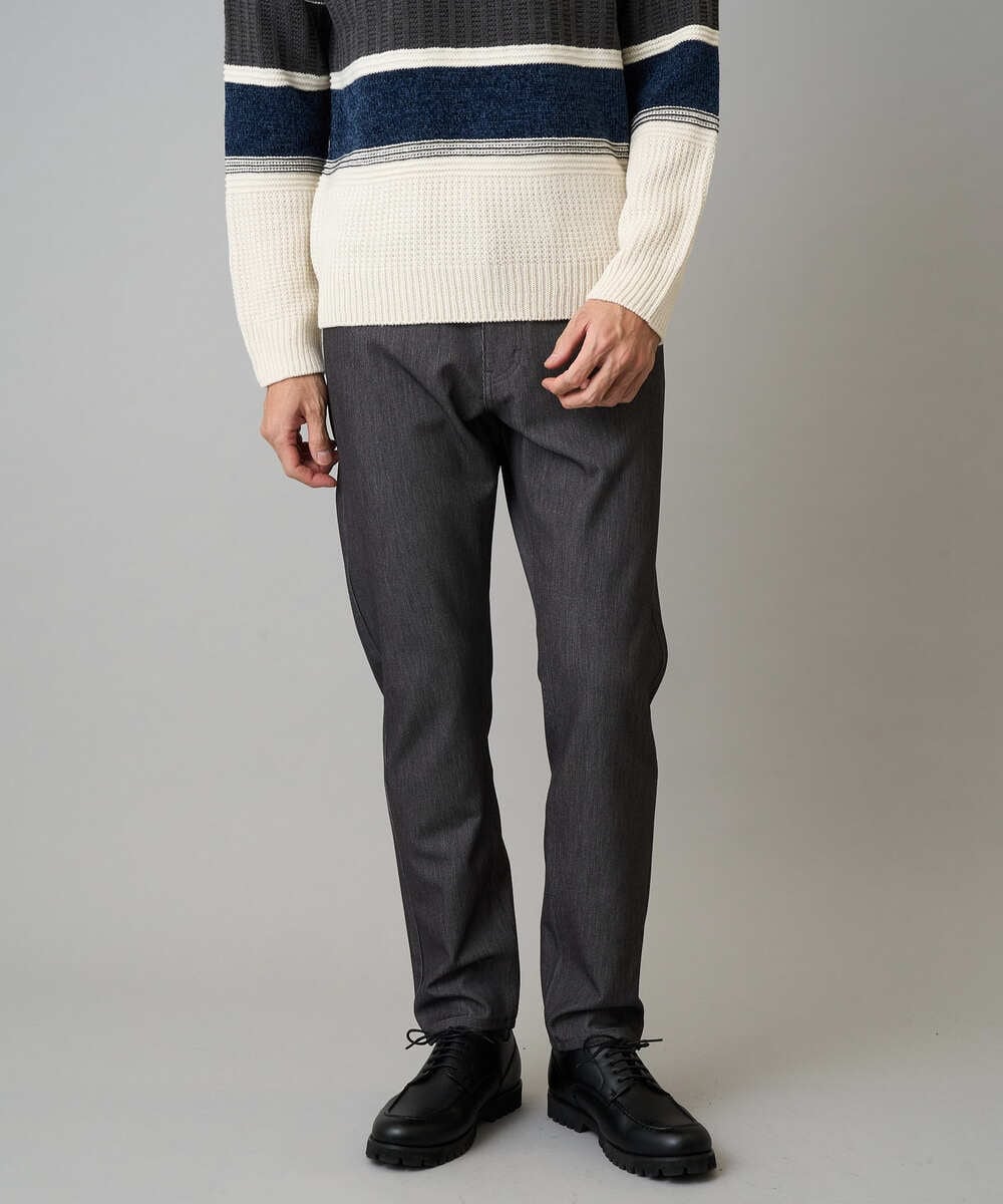 KHLLA12064 a.v.v MEN(アー・ヴェ・ヴェ) 【イージーケア/洗濯機で洗える】ピケストレッチ5ポケットパンツ ダークグレー